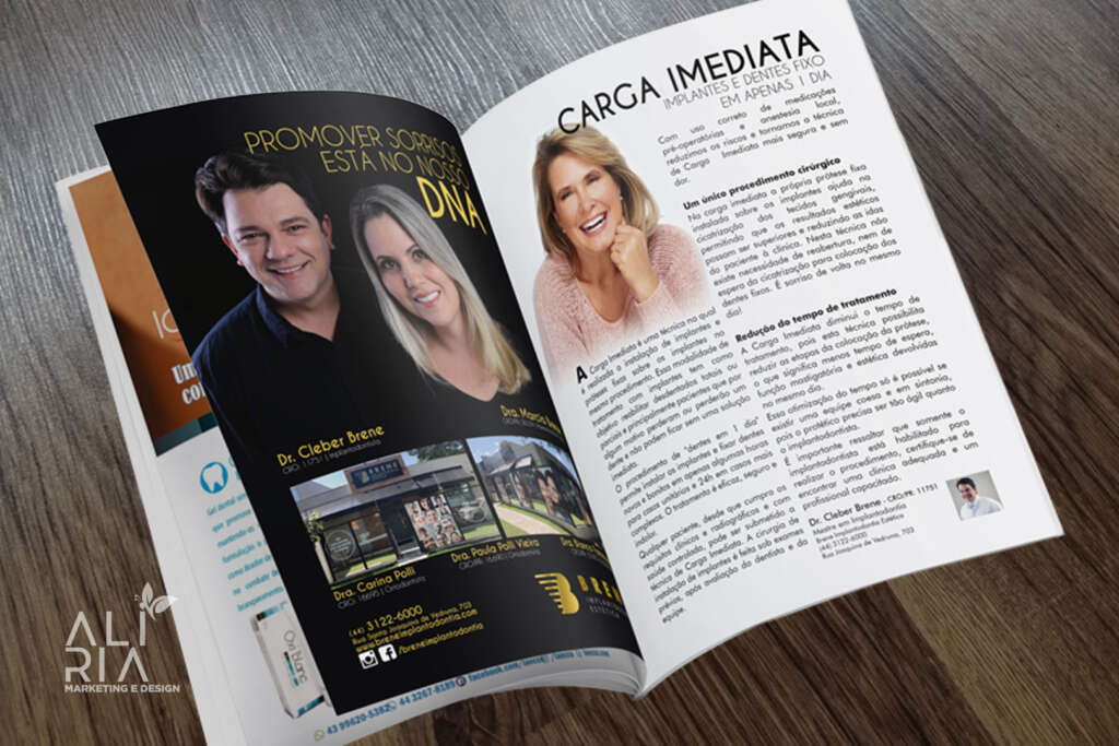 ANÚNCIO E MATÉRIA PARA REVISTA - BRENE ODONTOLOGIA