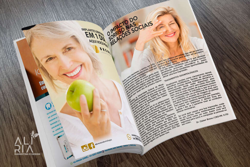 ANÚNCIO E MATÉRIA PARA REVISTA - BRENE ODONTOLOGIA