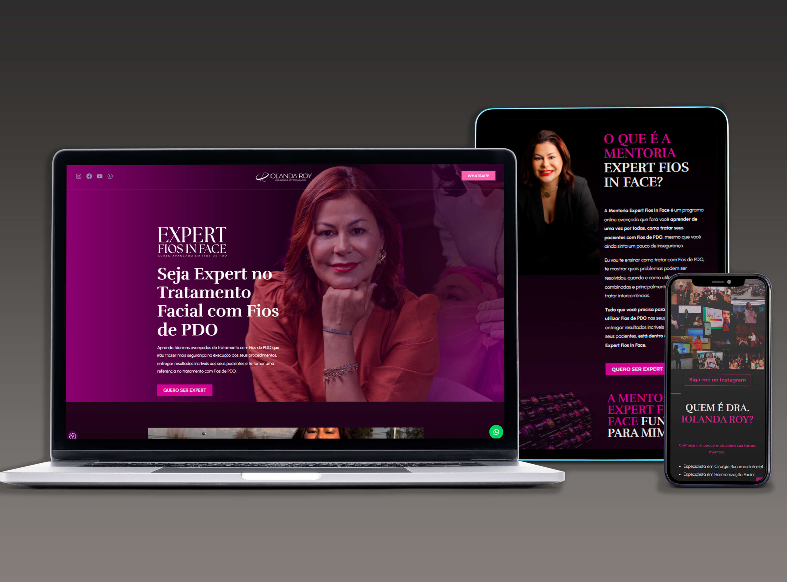 Curso Expert Fios In Face (Dra. Iolanda Roy) - Landing Page